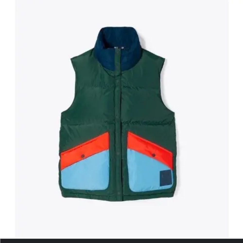 Tory Burch Color-Block Down Vest